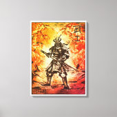 Samurai Warrior ; Traditionele Japanse kunst Canvas Afdruk (Voorkant)