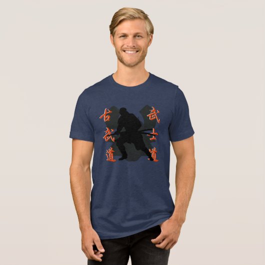 Samurai Warrior Tri-Blend Shirt (Voorkant volledig)