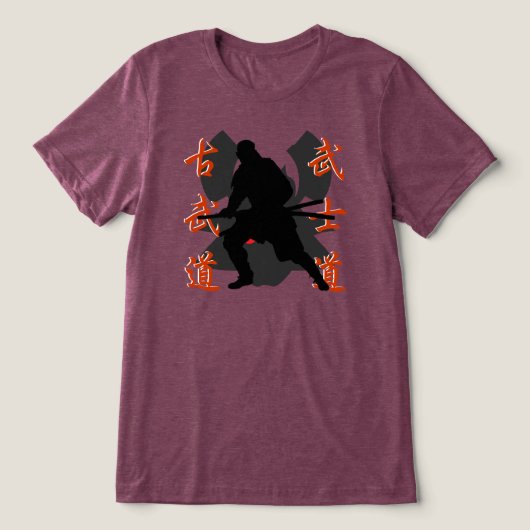 Samurai Warrior Tri-Blend Shirt (Design voorkant)