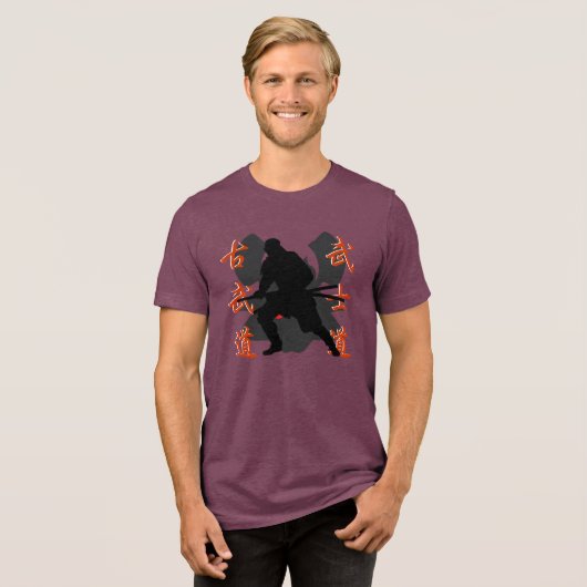 Samurai Warrior Tri-Blend Shirt (Voorkant volledig)