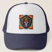 Samurai Warrior Trucker Hoed Trucker Pet (Voorkant)
