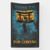 Samurai Warrior Verjaardagsfeestje op maat Spandoek (Verticaal)
