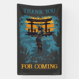 Samurai Warrior Verjaardagsfeestje op maat Spandoek