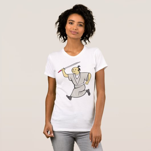 Samurai Warrior Vrouwen T-shirt (Voorkant volledig)
