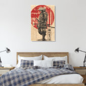 Samurai Warrior Wabi Sabi Art | rode zon Canvas Afdruk (Insitu (Slaapkamer))