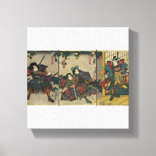 Samurai Warriors circa 1850 JAPAN Canvas Afdruk