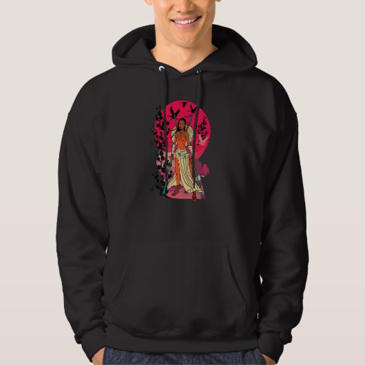 Samurai Warriors Japanse Mode Japan Afrika Hoodie (Voorkant)