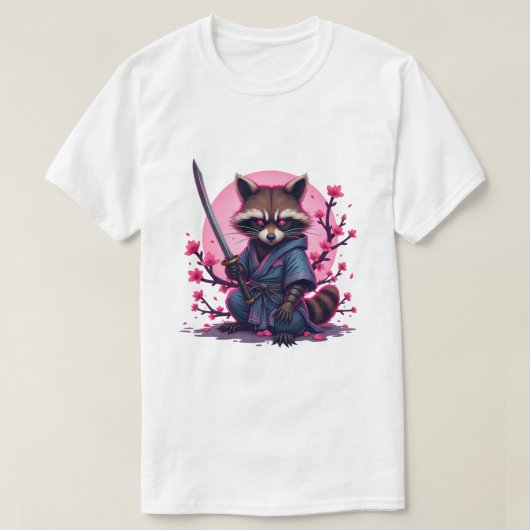 Samurai Wasbeer Kersenbloesem – Japanse Sakura T-shirt (Design voorkant)