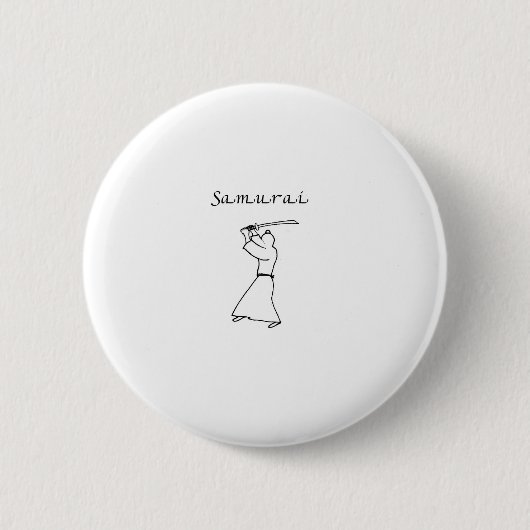 Samurai-weg van het cadeau van het krijgsgeschenk ronde button 5,7 cm (Voorkant)