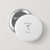 Samurai-weg van het cadeau van het krijgsgeschenk ronde button 5,7 cm (Voorkant /achterkant)