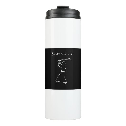 Samurai-weg van het cadeau van het krijgsgeschenk thermosbeker (Voorkant)