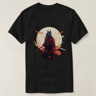 Samurai Wolf Japanse anime T-shirt