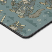 Samurai Wolf met Handheld Console  Bureaumat (Hoek)