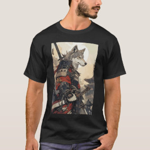 Samurai Wolf s voor vrouwen mannen vintage Japanse T-shirt