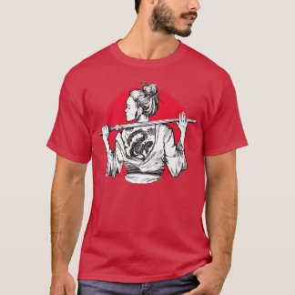 Samurai Woman met Tattoo Japanse Premium T-shirt