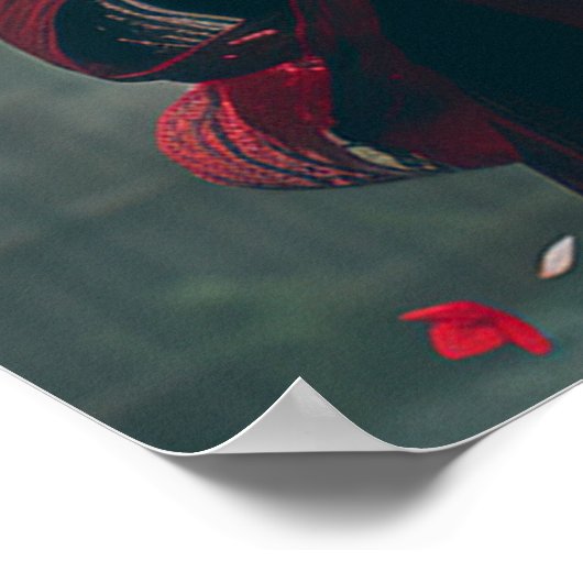 Samurai woman warrior with katana — Japanese cultu Poster (Hoek)