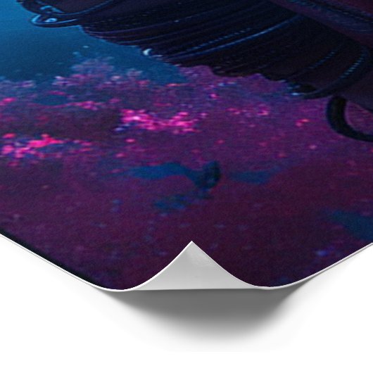 Samurai woman warrior with katana — Japanese cultu Poster (Hoek)