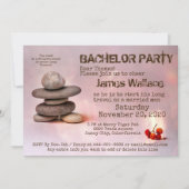 Samurai Zen Stones Bachelor Party aanpasbaar Kaart (Voorkant)