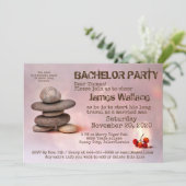 Samurai Zen Stones Bachelor Party aanpasbaar Kaart (Staand voorkant)