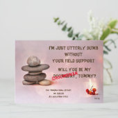 Samurai Zen Stones Groomsman aanpasbaar Kaart (Staand voorkant)