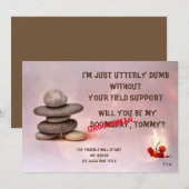 Samurai Zen Stones Groomsman aanpasbaar Kaart (Voorkant / Achterkant)