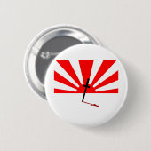 Samurai zonsondergang ronde button 5,7 cm (Voorkant /achterkant)