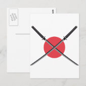 samurai-zwaard briefkaart (Voorkant / Achterkant)
