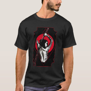 Samurai Zwaard Meisje Benauwde Japanse Stijl T-shirt