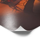 Samurai's Eclipse - Enigmatische Warrior Art Print Foto Afdruk (Hoek)