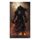Samurai's Eclipse - Enigmatische Warrior Art Print Foto Afdruk (Voorkant)
