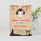 Samurais en de uitnodiging van de geisha-partij (Staand voorkant)