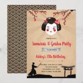 Samurais en de uitnodiging van de geisha-partij (Voorkant / Achterkant)