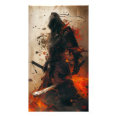 Samurai's Silent Fury - raadselachtig krijger Post Foto Afdruk (Voorkant)
