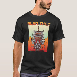 Samurai's Verbrand ze Shogun Otaku Katana Dem T-shirt