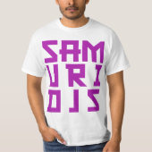 SAMURI DJs Paarse Square Design T-Shirt (Voorkant)