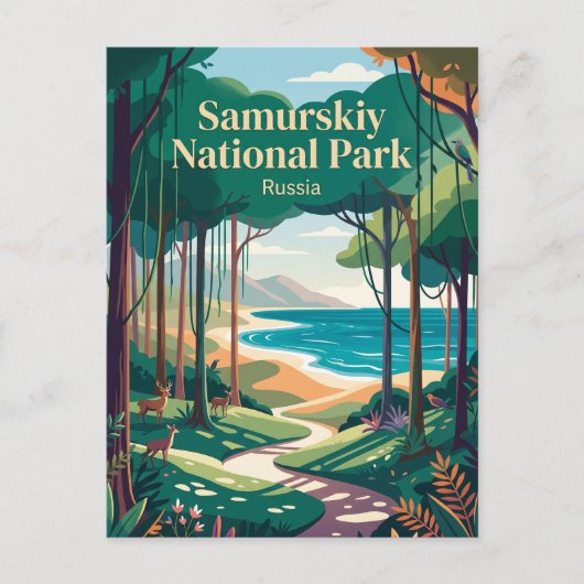 Samurskiy Nationaal Park Rusland Briefkaart (Voorkant)