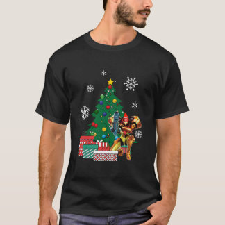Samus Aran Metroid rond de kerstboom T-Shi T-shirt