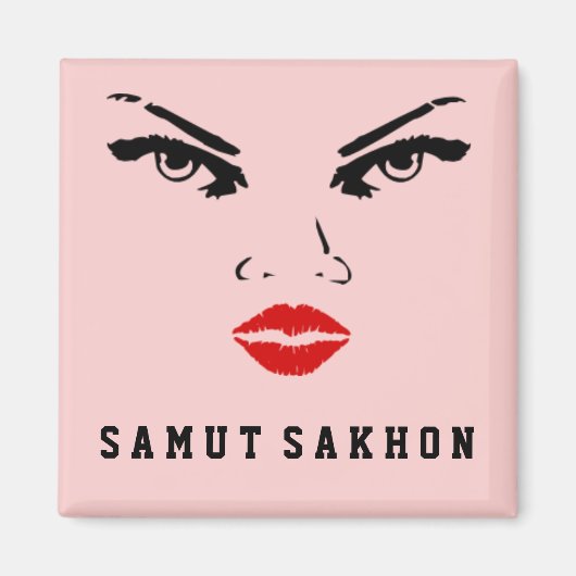 Samut Sakhon, Thailand Woman Vriendin Magneet (Voorkant)