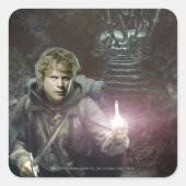 Samwise en SHELOB™ Vierkante Sticker (Voorkant)
