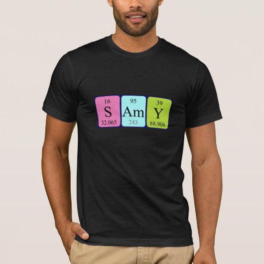 Samy periodieke lijstnaam shirt (Voorkant)