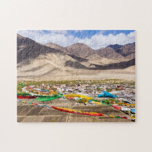 Samye-klooster luchtfoto - Tibet, Azië Legpuzzel (Horizontaal)