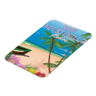 San Agustino Mexico Beach poster Magneet
