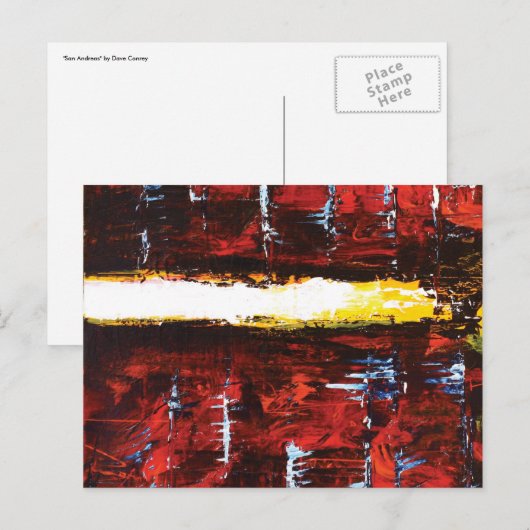 "San Andreas" - Moderne Abstracte kunst Briefkaart (Voorkant / Achterkant)