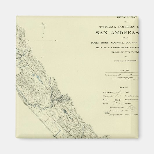 San Andreas Rift bij Fort Ross Magneet (Voorkant)