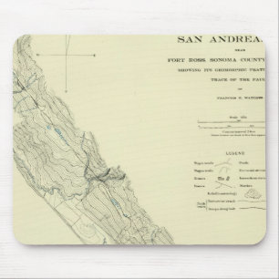 San Andreas Rift bij Fort Ross Muismat