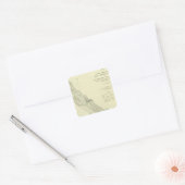 San Andreas Rift bij Fort Ross Vierkante Sticker (Envelop)