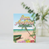San Andrés eiland reisposter Briefkaart (Staand voorkant)