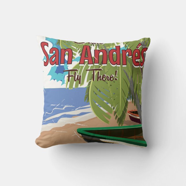 San Andrés vintage-poster Kussen (Voorkant)