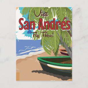 San Andrés vintage reisposter Briefkaart
