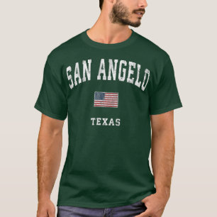 San Angelo Texas TX Amerikaanse vlagsport T-shirt